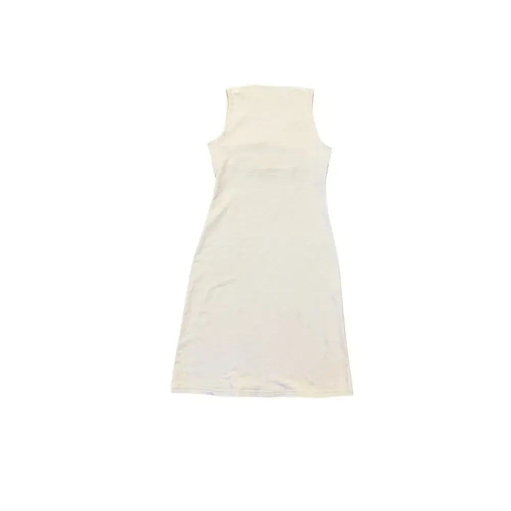 Susana Monaco Womens Sleeveless V Neck Body Con Dress while ivory Size Small